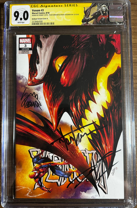 [CGC 9.0 Yellow Label Triple Signed Cates | Stegman | Kirkham] VENOM #3 Unknown Comics Tyler Kirkham Exclusive First full appearance of Knull [IN STOCK] - for just $250! 