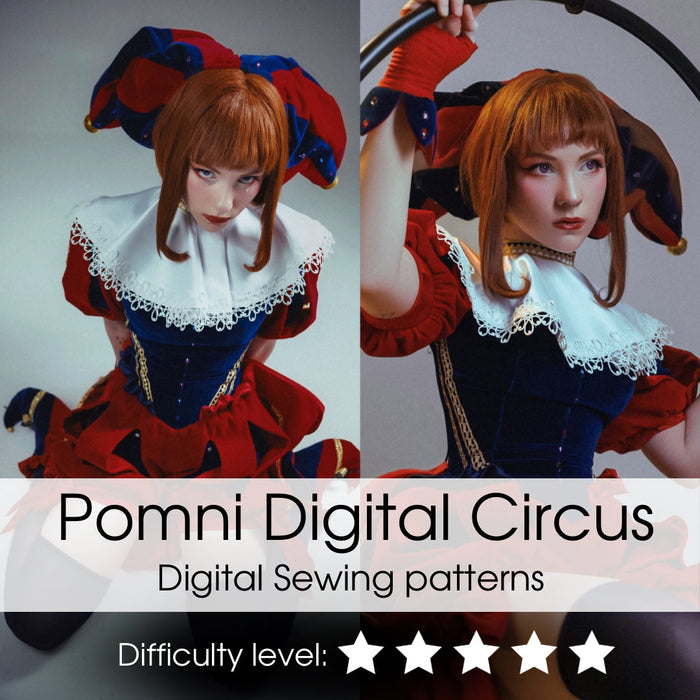 Pomni Digital Circus Jumpsuit Digital sewing patterns - Digital Product - for just $10.49! 