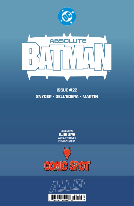 ABSOLUTE BATMAN #22 EJIKURE EXCLUSIVE VIRGIN VAR (07/08/2026) - for just $30! 