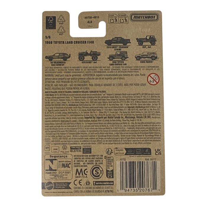 Matchbox 1968 Toyota Land Cruiser FJ40 | Matchbox Off Road Rally Series 5/6 - for just $1.99! 