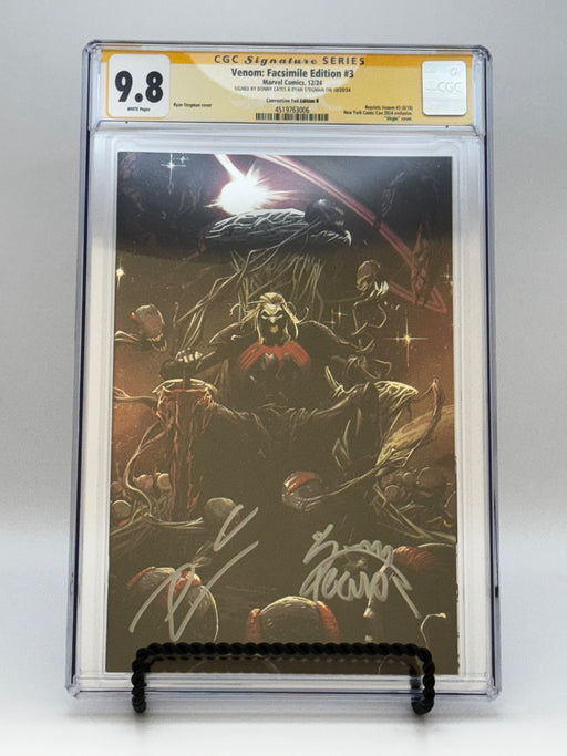 [SIGNED DONNY CATES | RYAN STEGMAN][FOIL] VENOM #3 UNKNOWN COMICS EXCLUSIVE FACSIMILE STEGMAN VIRGIN NYCC VAR [CGC 9.8 YELLOW LABEL][IN STOCK] - for just $220! 