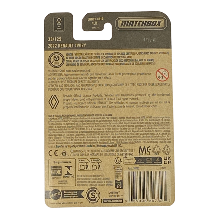 Matchbox 2022 Renault Twizy | 2026 Matchbox Series 33/125 - for just $1.99! 