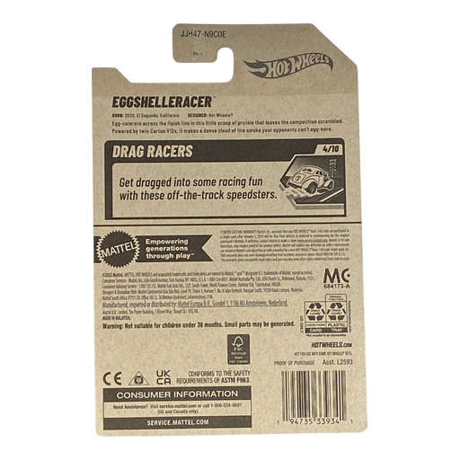 Hot Wheels EggShelleRacer - Drag Racers Series 4/10 - for just $1.99! 