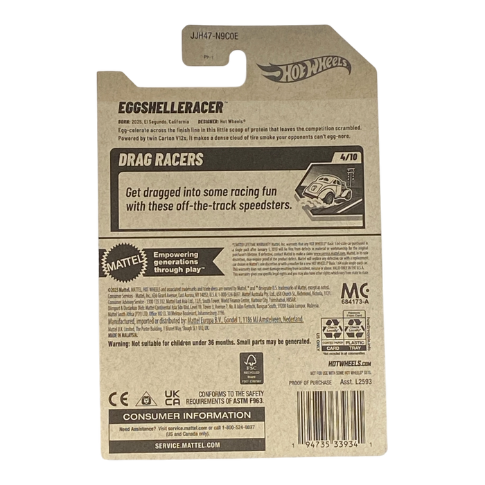 Hot Wheels EggShelleRacer - Drag Racers Series 4/10 - for just $1.99! 