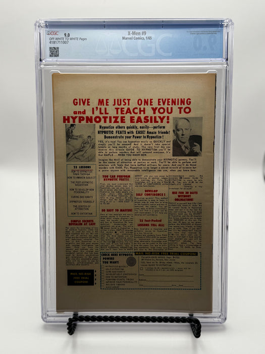 X-Men #9 CGC 9.0 Blue Label 1965 [IN STOCK] - for just $2500! 