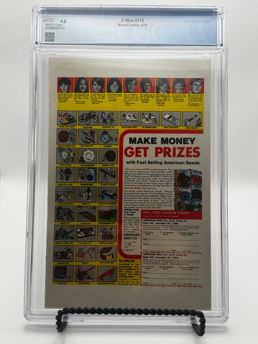 X-Men #110 CGC 9.8 Blue Label 1978 [IN STOCK] - for just $600! 