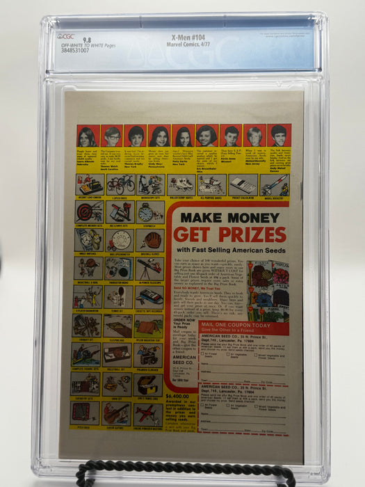 X-Men #104 CGC 9.8 Blue Label 1977 [IN STOCK] - for just $1500! 
