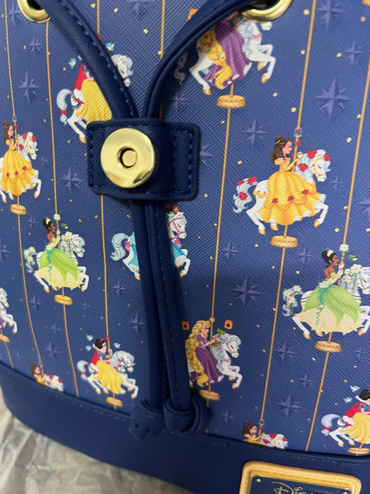 Loungefly Disney Princess Carousel All-Over Print Drawstring Mini Backpack - for just $78! 