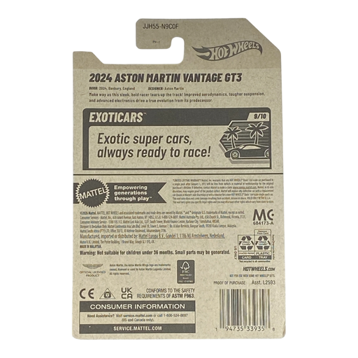 Hot Wheels 2024 Aston Martin Vantage GT3 | Exoticars Series 9/10 - for just $1.99! 