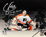 Samuel Ersson First Shutout Philadelphia Flyers Autographed 16x20 Blackout Hockey Photo Inscribed with Date - for just $59.99! 