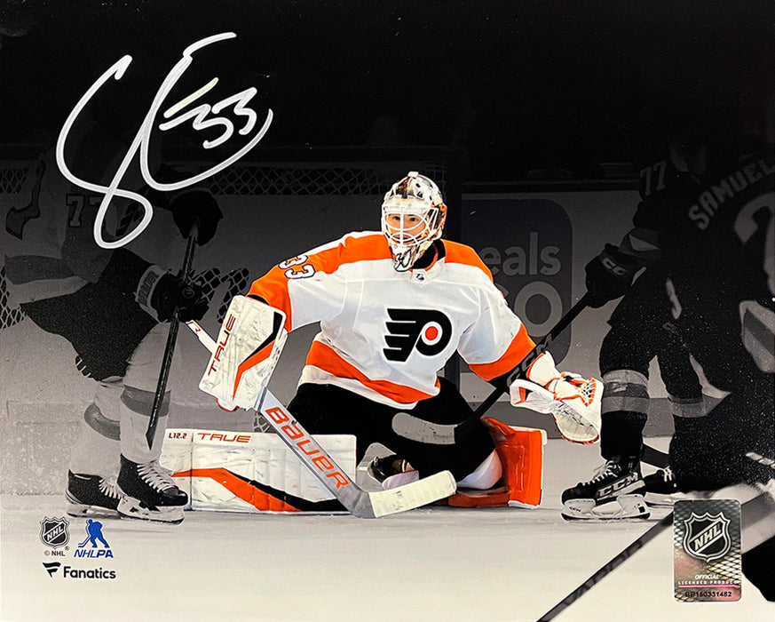 Samuel Ersson First Shutout Philadelphia Flyers Autographed 8" x 10" Blackout Hockey Photo - for just $29.99! 