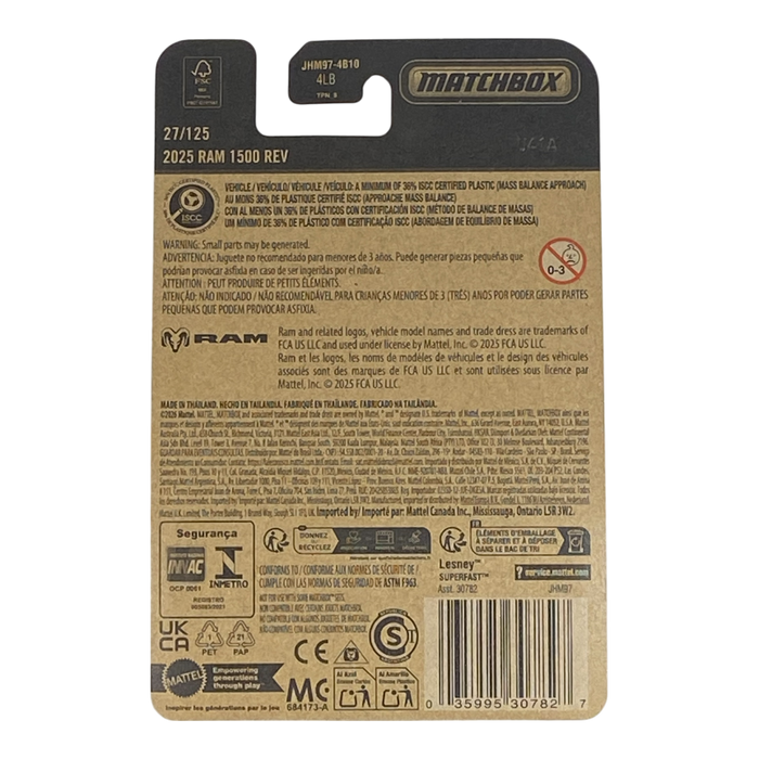 Matchbox 2025 Ram 1500 REV | 2026 Matchbox Series 27/125 - for just $1.99! 