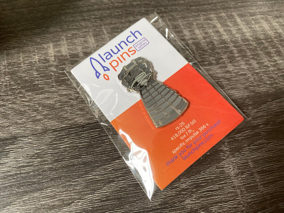 RS-25 Engine (SLS & Space Shuttle SSME) Hard Enamel Pin - for just $10.95! 