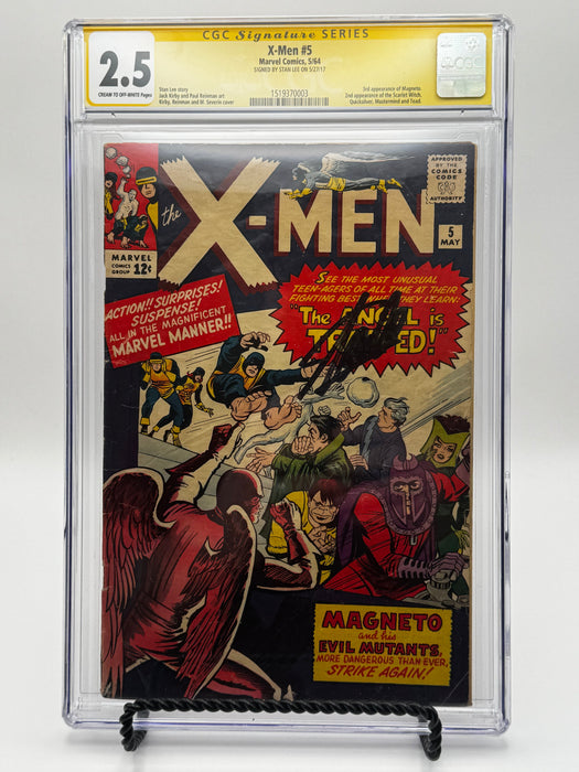 X-Men #5 CGC 2.5 Yellow Label Signed by Stan Lee 1964 [IN STOCK] - for just $850! 