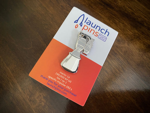 Merlin 1D Engine Hard Enamel Pin - for just $10.95! 