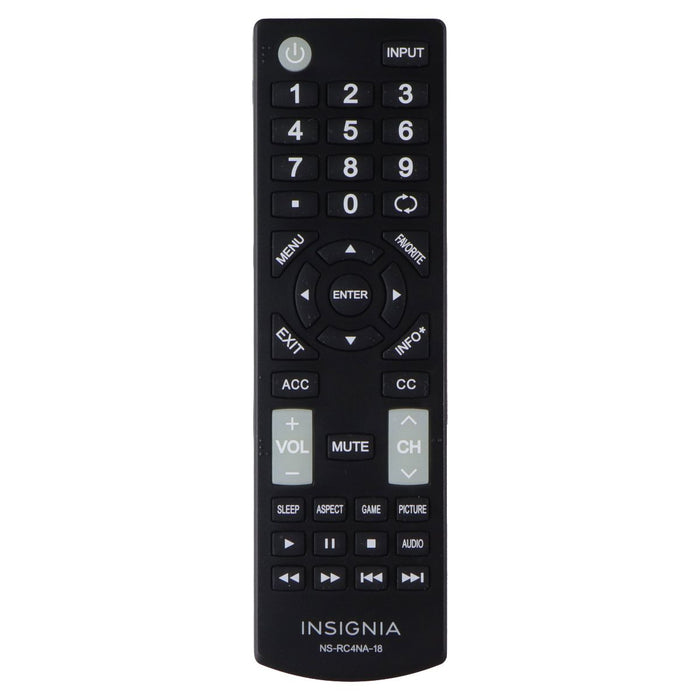 Insignia Remote Control (NS-RC4NA-18) for Select Insignia TVs - Black - for just $8.50! 