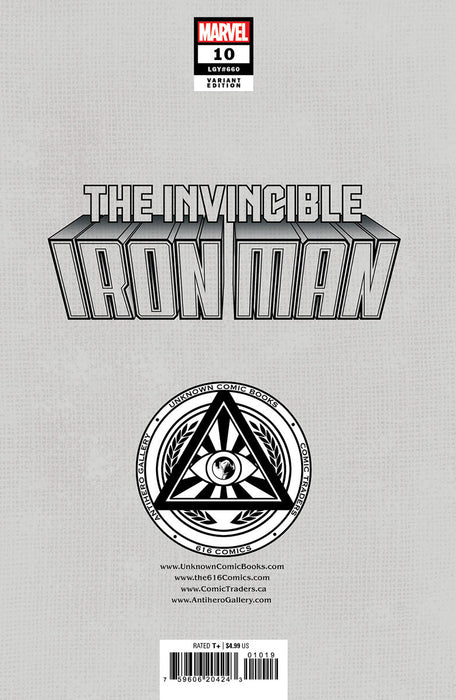 [Signed by Nathan Szerdy] INVINCIBLE IRON MAN #10 [FALL] UNKNOWN COMICS NATHAN SZERDY EXCLUSIVE VIRGIN VAR [IN STOCK] - for just $40! 