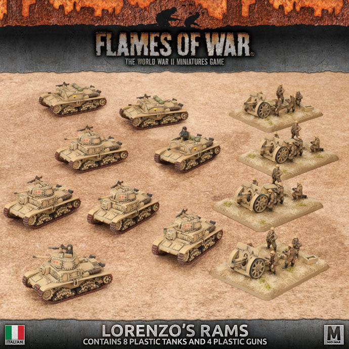 Flames of War: Italian Lorenzo’s Rams Army (Mid War) - for just $90! 