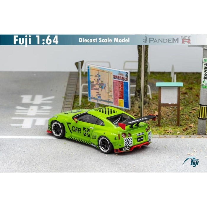 (Pre-Order) Fuji Nissan Skyline GT-R R35 Pandem Rocket Bunny Green-Red / White-Red 1:64 - Just $32.99! Shop now at Retro Gaming of Denver