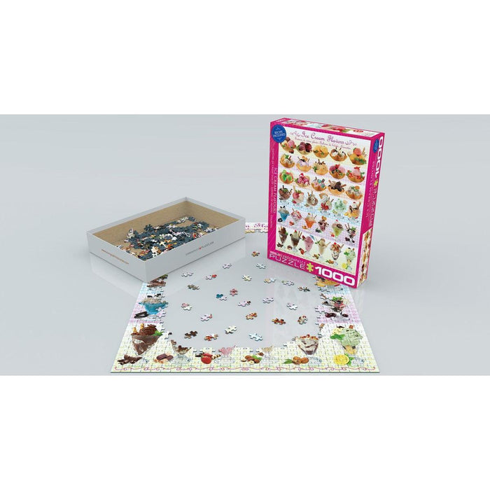 Ice Cream Flavors 1000 Piece Jigsaw Puzzle Eurographics - for just $21.99! 
