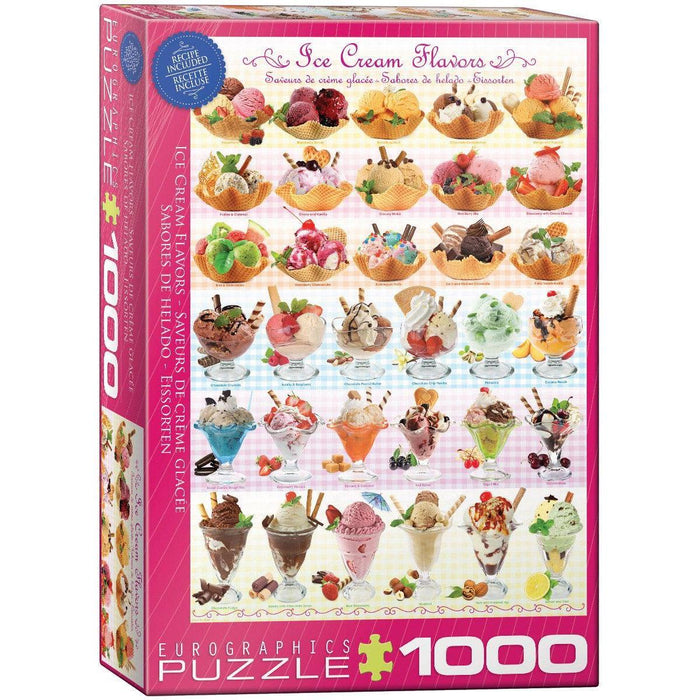 Ice Cream Flavors 1000 Piece Jigsaw Puzzle Eurographics - for just $21.99! 