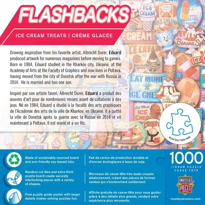 Ice Cream Treats Flashbacks 1000 Piece Jigsaw Puzzle MasterPieces - for just $17.99! 