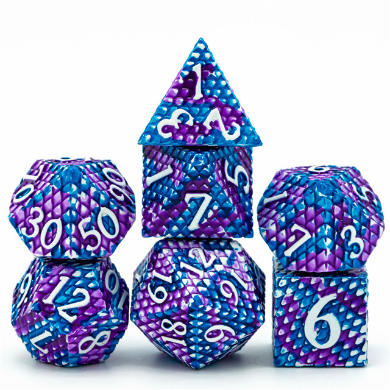 Dragon Scale: Ice - Metal RPG Dice Set - for just $44.99! 