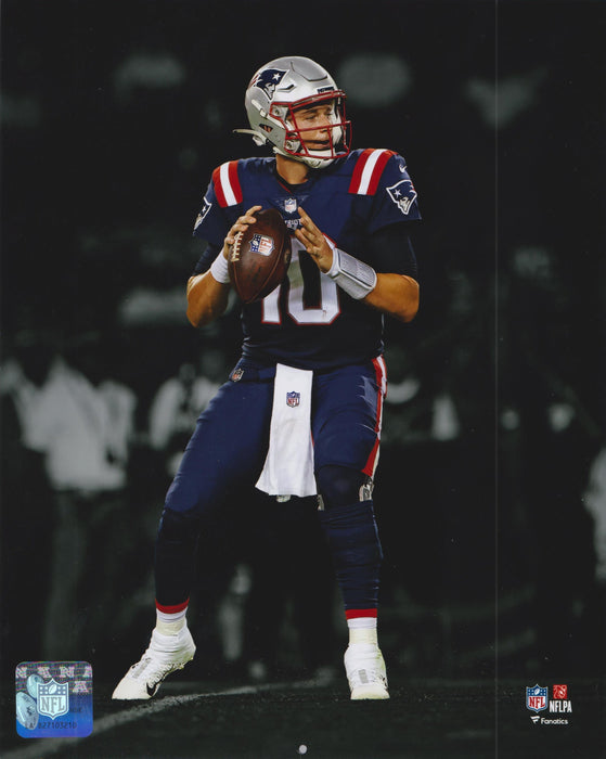 Mac Jones Blackout Action New England Patriots 8" x 10" Football Photo - for just $3! 