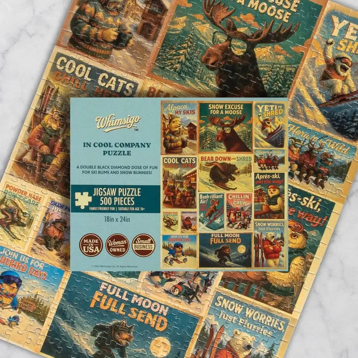 In Cool Company 500 Piece Jigsaw Puzzle Whimsigo - for just $24.99! 