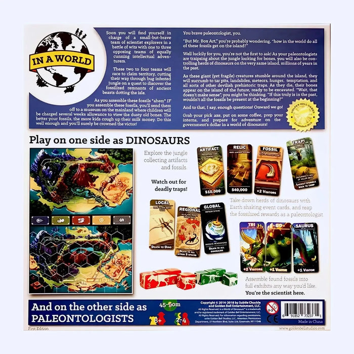 In a World of Dinosaurs - Board Game of Prehistoric & Paleontological Prowess - for just $89.99! 