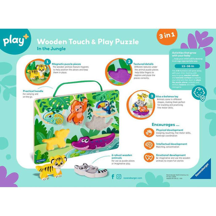 In the Jungle - Wooden Touch & Play Puzzle for Toddlers Ravensburger - for just $24.99! 