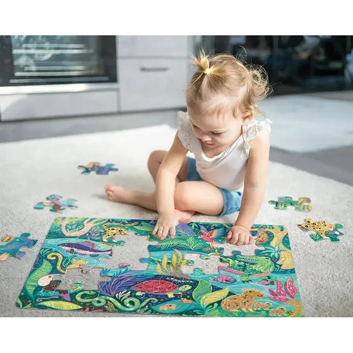 In the Rainforest 35 Piece Floor Jigsaw Puzzle Cobble Hill - for just $19.99! 