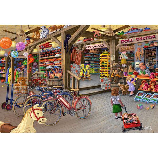 In the Toyshop 1000 Piece Wood Jigsaw Puzzle Wooden City - for just $49.99! 