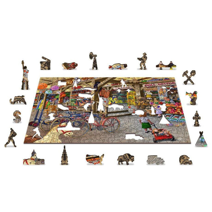 In the Toyshop 400 Piece Wood Jigsaw Puzzle Wooden City - for just $24.99! 