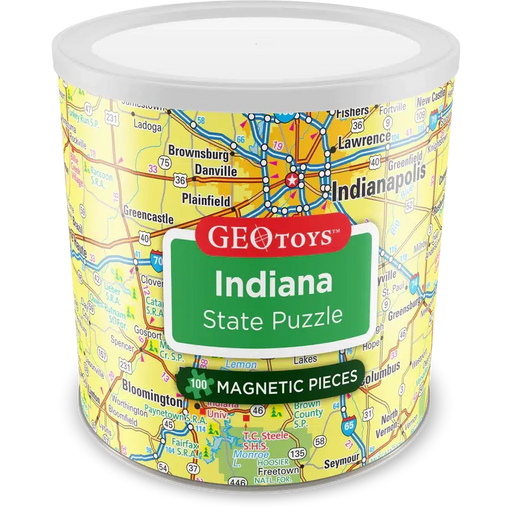 Indiana State 100 Piece Magnetic Jigsaw Puzzle Geotoys - for just $11.99! 