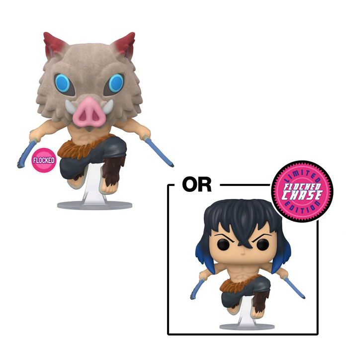 Funko POP! Demon Slayer: Kimetsu no Yaiba - Inosuke Hashibira (Flocked) Vinyl Figure #875 Chalice Exclusive - for just $25.99! 
