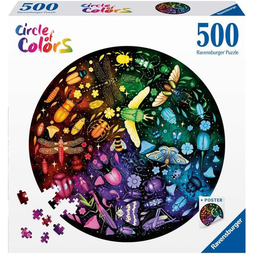 Insects "Circle of Colors" 500 Piece Round Jigsaw Puzzle Ravensburger - for just $19.99! 