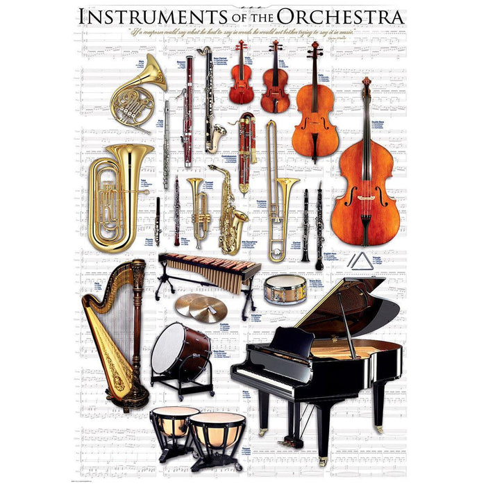 Instruments of the Orchestra 1000 Piece Jigsaw Puzzle Eurographics - for just $19.99! 