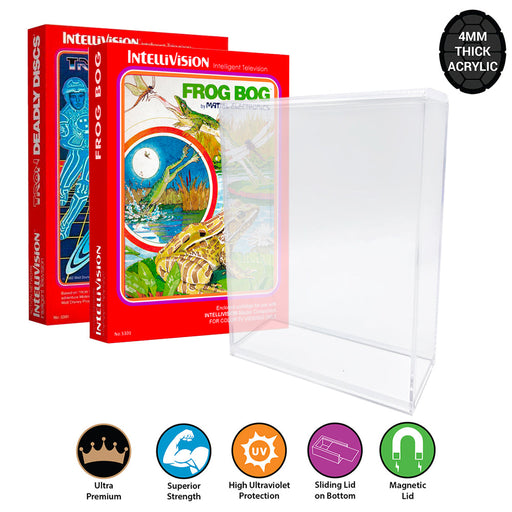 Acrylic Hard Case for INTELLIVISION Video Game Box (4mm thick, UV & Slide Bottom) - for just $24.99! 