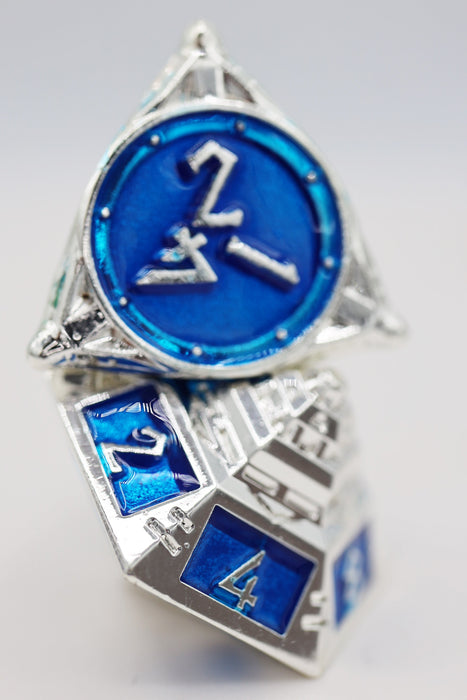 Dice 51: Interstellar Indigo - Metal RPG Dice Set - for just $44.99! 