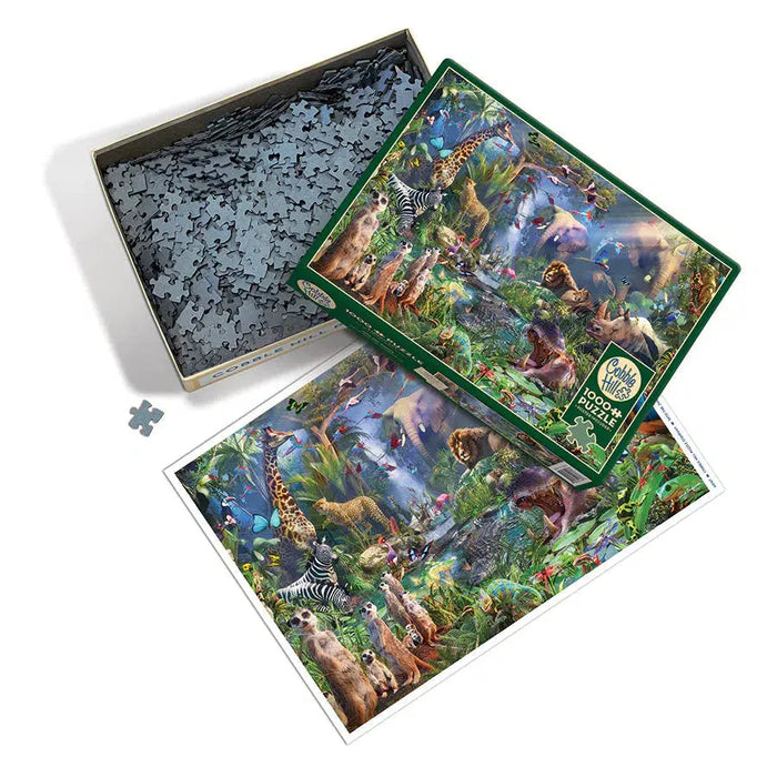 Into the Jungle 1000 Piece Jigsaw Puzzle Cobble Hill - for just $19.99! 