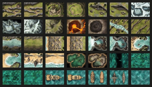 Into the Wilds Battlemap Books: Mountains and Oceans - for just $54.99! 