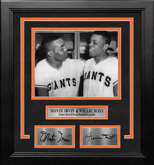 Monte Irvin and Willie Mays New York Giants 8x10 Framed Baseball Photo with Engraved Autographs - for just $79.99! 