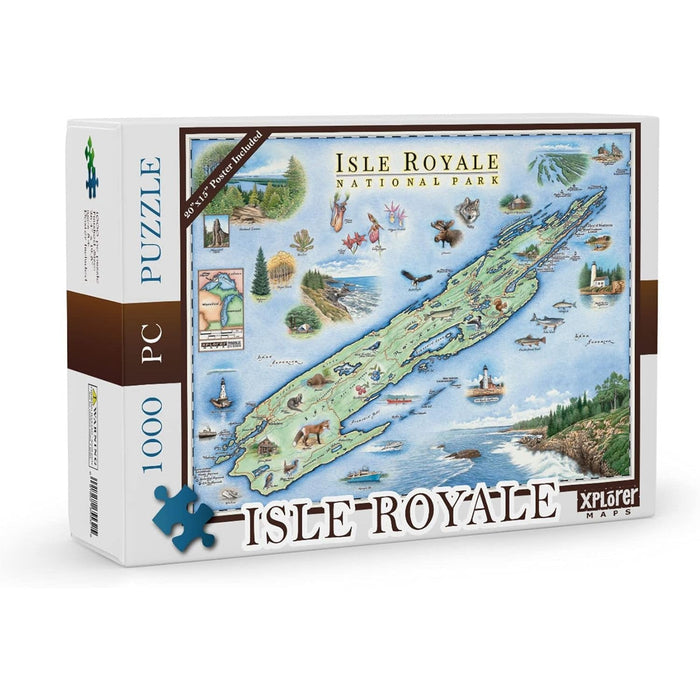 Isle Royale National Park 1000 Piece Jigsaw Puzzle Xplorer Maps - for just $24.99! 