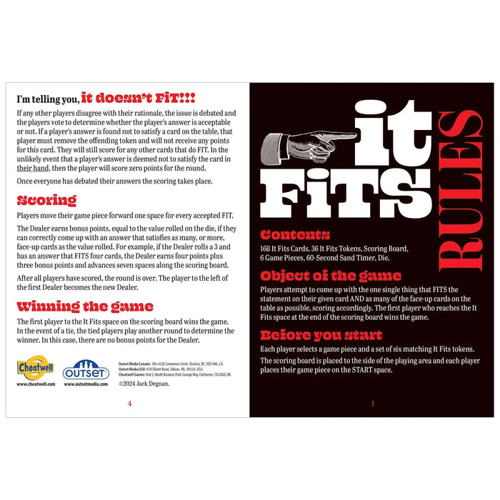 It Fits - Fun Fast Paced Party Game - Outset - for just $17.99! 