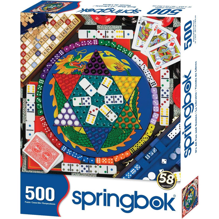 It's All Fun & Games 500 Piece Jigsaw Puzzle Springbok - for just $17.99! 