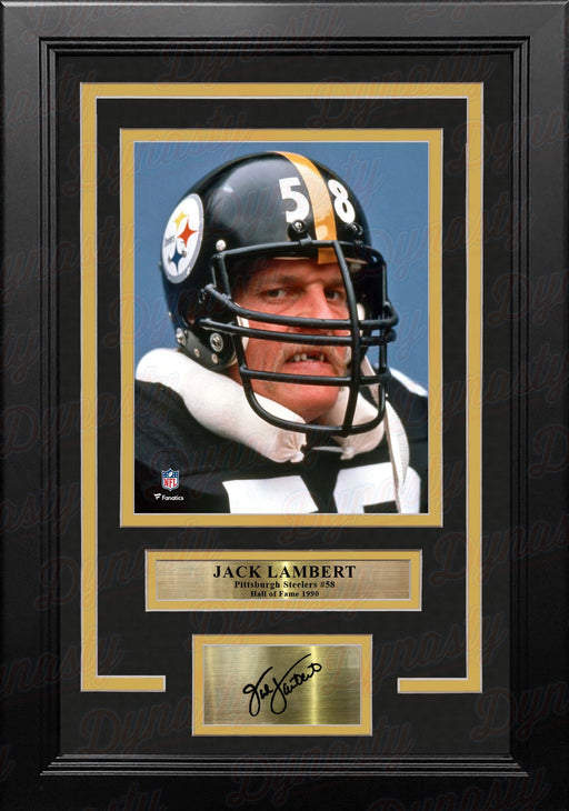 Jack Lambert Snarl Pittsburgh Steelers 8" x 10" Framed Football Photo with Engraved Autograph - for just $79.99! 