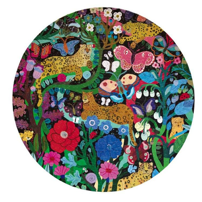 Jaguars & Butterflies 500 Piece Round Jigsaw Puzzle eeBoo - for just $23.99! 