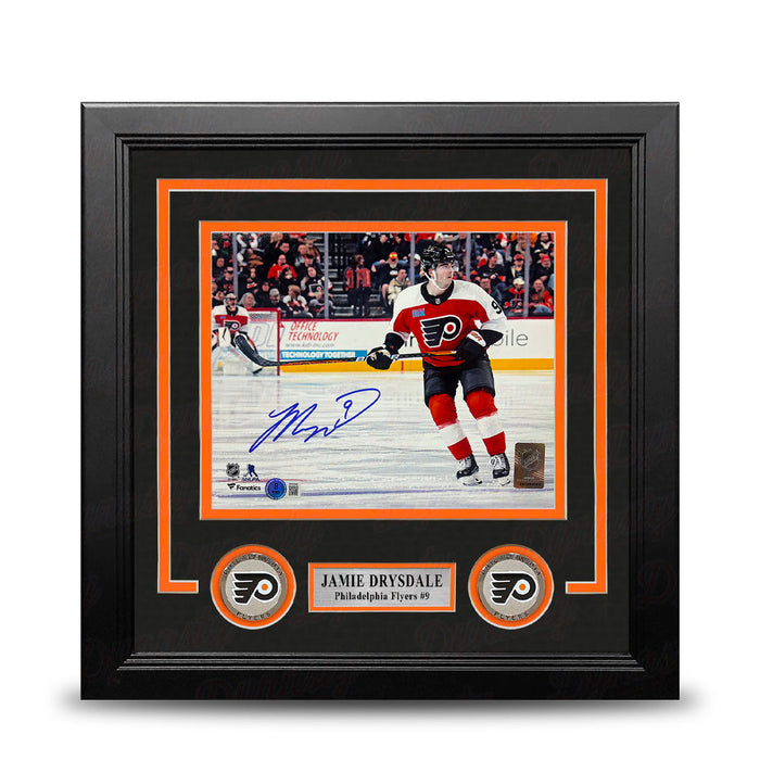 Jamie Drysdale in Action Philadelphia Flyers Autographed 8" x 10" Framed Hockey Photo - for just $69.99! 