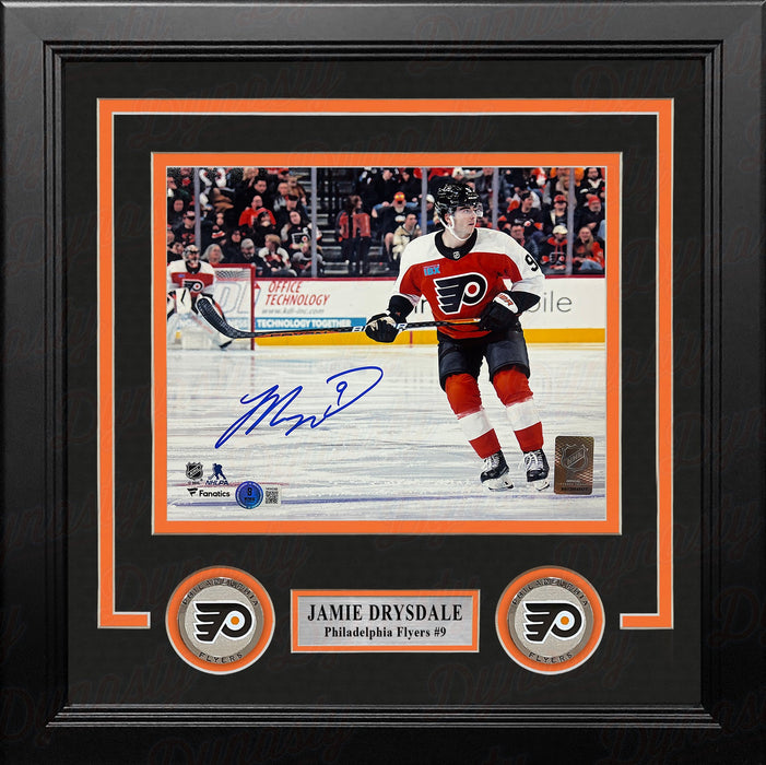 Jamie Drysdale in Action Philadelphia Flyers Autographed 8" x 10" Framed Hockey Photo - for just $69.99! 